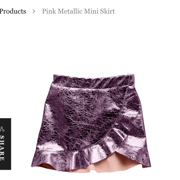 Metallic pink mini skirt - Picture 4 of 6